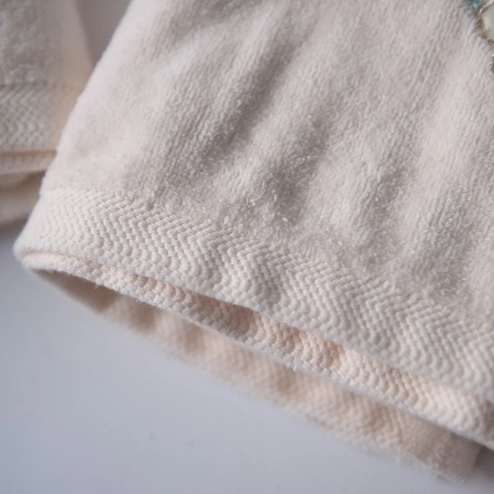 Set of 3 Vintage 80s Flower & Butterfly Terry Cloth Towels